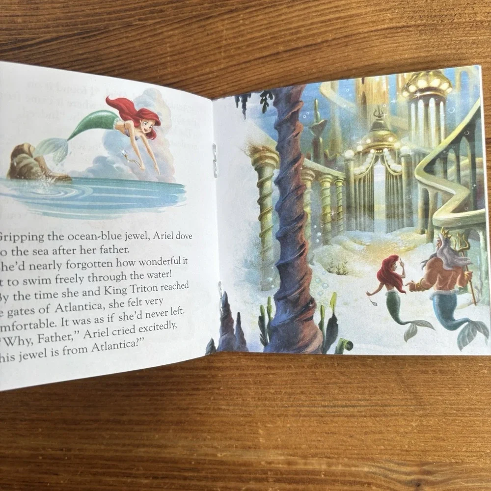 Disney Princess Mini Books Lot of 3 Ariel Belle Lady and the Tramp 4